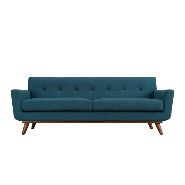 Modway Engage Upholstered Sofa in Azure
