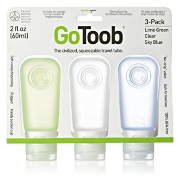 humangear Gotoob 3-Pack Travel Bottle - Clear/Green/Blue