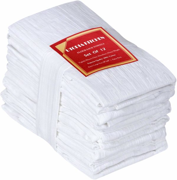 Utopia Kitchen Flour Sack Dish Towels - Pack of 12