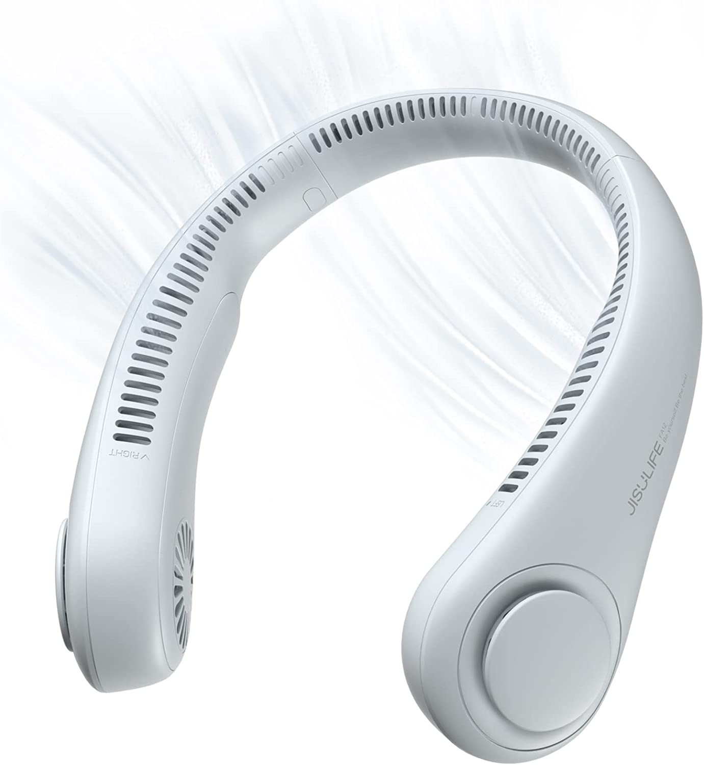 JISULIFE Portable Neck Fan with Builtin 4000 mAh Battery for Hot Flashes